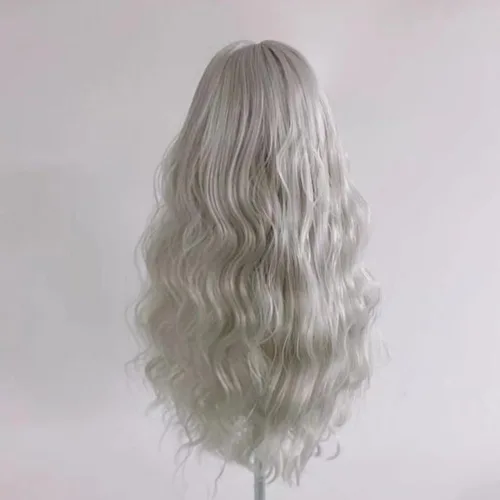 Miniatura 6 de GLOGLOW Peluca de muñeca de 1/6, suave al tacto, peluca articulada con calor recortable con flequillo para disfraz de muñeca, accesorios Plata Gris