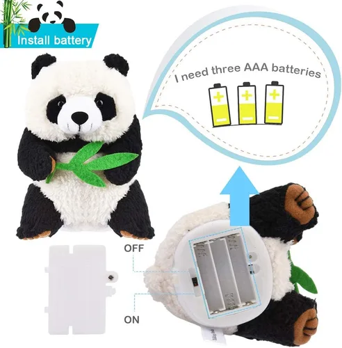 Miniatura 4 de Panda Parlante, Repite Lo Que Dices Juguete de Peluche Animal Compañero Panda para Niños y Niñas Regalo Infantil