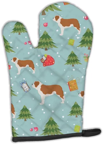 Miniatura 104 de Caroline's Treasures BB4872OVMT - Guante de horno de Navidad Affenpinscher resistente al calor, grueso para sartenes calientes y horno, manopla
