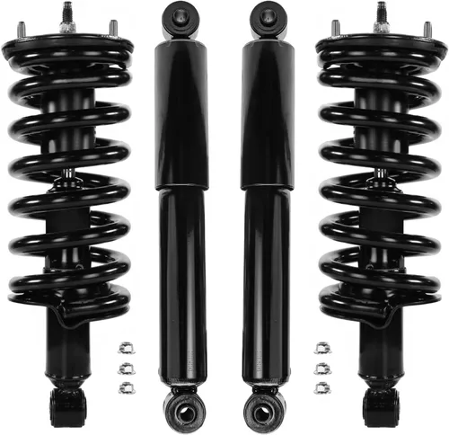 Miniatura 114 de Detroit Axle - Puntales y Amortiguadores para Chevy Traverse Buick Enclave GMC Acadia Saturn Outlook 2007-2012, 2 puntales delanteros con resorte
