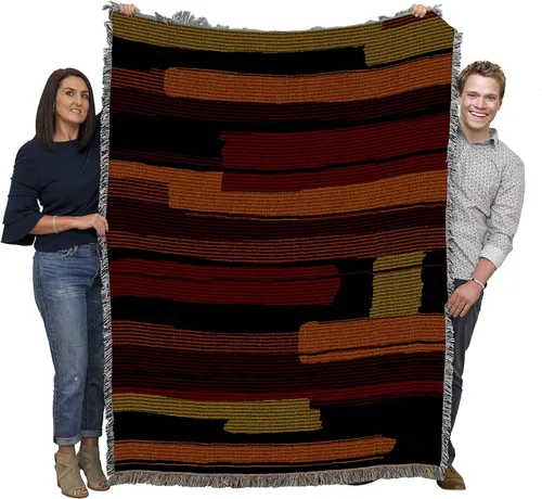 Miniatura 17 de Pure Country Weavers - Manta con fetiches - Inspirada en nativos americanos del suroeste - Manta tejida de regalo, algodón, 72x54, fabricada en EE.UU