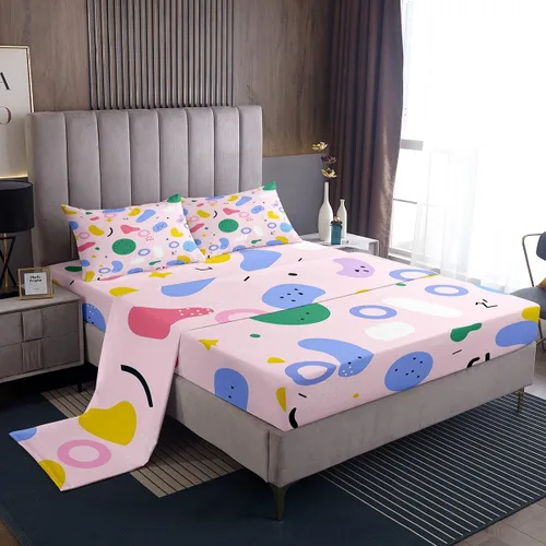 Miniatura 42 de Erosebridal Sábana bajera ajustable de los años 80, juego de sábanas geométricas de los años 80 y 90, decoración de Memphis, 80 estilos para Multi 04