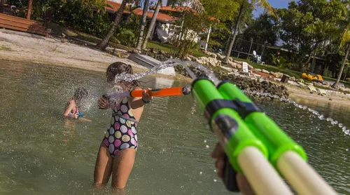 Miniatura 3 de Water Sports Stream Machine - Cañón de pistola de agua, fuerte, divertida y potente, juguete de piscina para todas las edades, cañón doble de 17