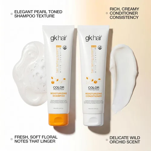 Miniatura 4 de GK HAIR Juego de champú y acondicionador de tamaño de viaje - Champú y acondicionador para cabello rizado para protección del color - Hecho con aloe