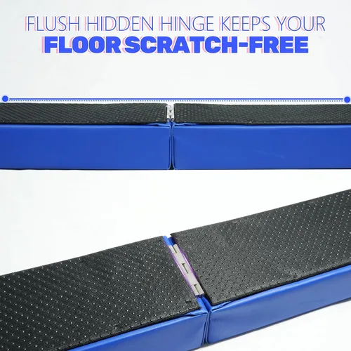 Miniatura 4 de FC FUNCHEER - Viga de equilibrio plegable, viga de suelo para gimnasia, equipo de gimnasia para niños, base de madera, fondo antideslizante y bolsa