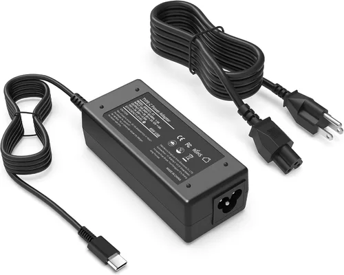 Cargador universal para portátil USB C de 65 W compatible con HP Chromebook Lenovo Dell Acer Asus Samsung Google Computer Type C adaptador de
