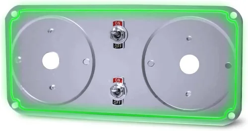 Miniatura 10 de Placa de luces de cúpula Peterbilt de la Florida (ámbar) Placa de luz de espejo Peterbilt con interruptores/interruptores Iluminación