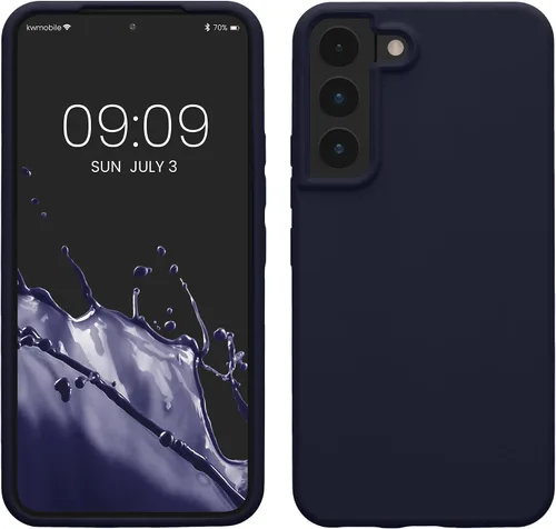 Miniatura 140 de kwmobile Funda compatible con Samsung Galaxy S22 - Funda de silicona TPU con acabado suave - Blue Reef