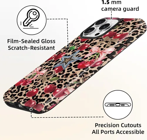 Miniatura 3 de Lumen - Funda para iPhone 16e / iPhone 17e, compatible con Magsafe, funda rígida con protección de cámara para mujeres y niñas, estampado