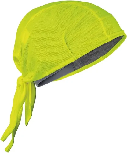 Miniatura 7 de Klein Tools 60546 Bandana refrescante, absorbe el sudor debajo del casco, gorra de calavera en amarillo de alta visibilidad, paquete de 2
