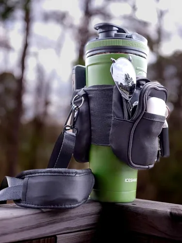 Miniatura 5 de Bottle Caddy™ - La bolsa original para botellas de agua con una cartera y soporte para teléfono, ideal para amantes del gimnasio, entusiastas