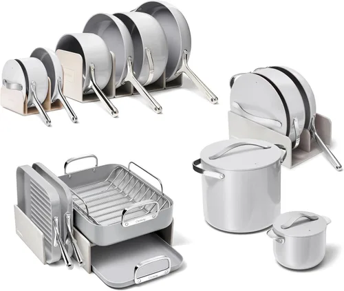 Miniatura 20 de Caraway Juego de utensilios de cocina de cerámica antiadherente (12 piezas) ollas, sartenes, tapas y almacenamiento de cocina, sin PFAS ni PFOA