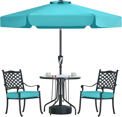 Miniatura 16 de MASTERCANOPY Sombrilla de Patio Valance para Mesa de Exterior Market - 8 Varillas (9 pies, Turquesa)