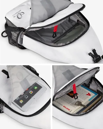 Miniatura 3 de WATERFLY Bolsa pequeña de senderismo: mochila cruzada para el pecho, mochila para hombres y mujeres con correa de hombro agradable a la piel