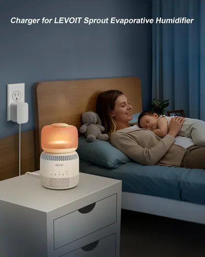 Miniatura 2 de LEVOIT - Cargador para humidificador de bebé LEVOIT de 3.8 L, cable de carga compatible con humidificadores Levoit para dormitorio de bebé, LEVOIT