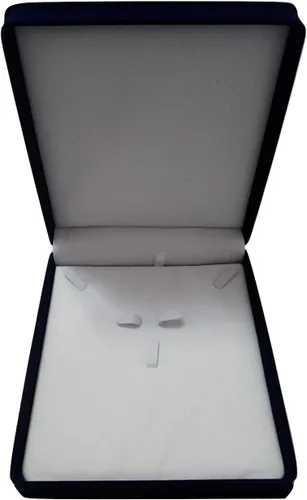 Miniatura 5 de Caja de regalo para joyería, collar, pendiente y pulsera, XL, azul marino