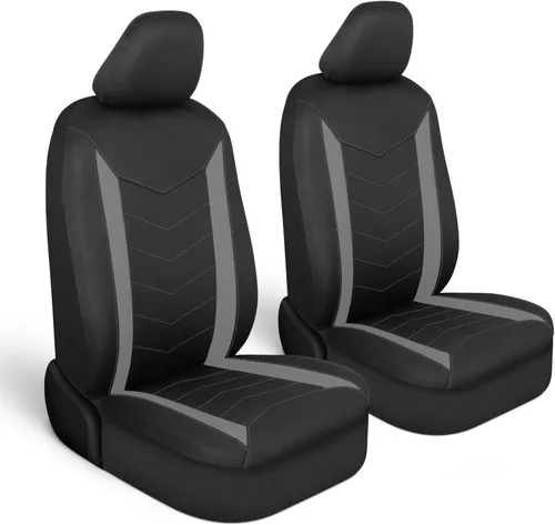 Miniatura 13 de Motor Trend SpillGuard 2 fundas de asiento gris carbón para automóviles y fundas de asiento para camiones – Fundas de asiento de coche impermeables