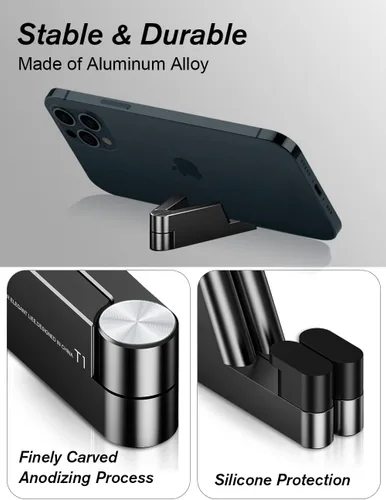 Miniatura 2 de MONEER Soporte para teléfono celular, soporte para teléfono para escritorio, soporte plegable y portátil para iPhone, soporte para teléfono celular