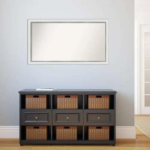 Miniatura 1015 de Amanti Art Espejo personalizado, espejo estrecho de baño de oro blanco, espejo de pared o espejo de tocador de baño sobre el fregadero