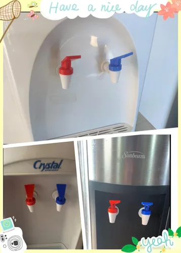 Miniatura 3 de Grifo enfriador de repuesto, juego de 2 grifos dispensadores de agua azules y 2 rojos, espita de plástico de rosca interna