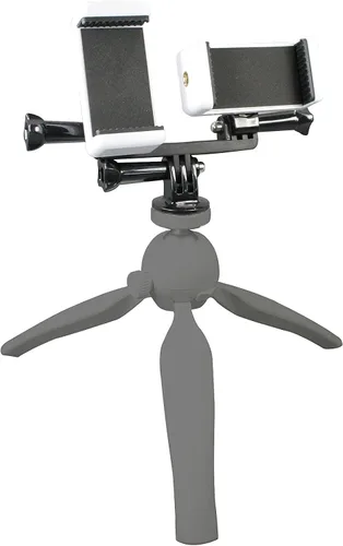Miniatura 5 de Adaptador de montaje de trípode dual para teléfonos inteligentes y cámaras de acción