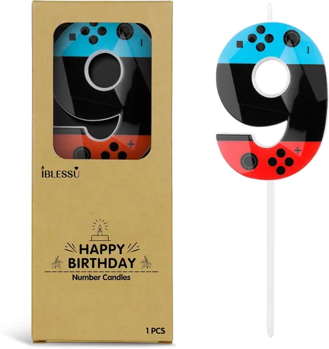 Miniatura 10 de Velas de cumpleaños de autos de carreras número 3, velas de cumpleaños a cuadros negros y blancos de 2.68 pulgadas, velas de números con temática