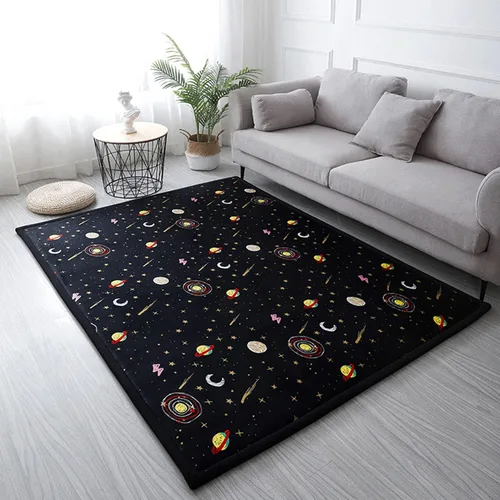 Miniatura 10 de Loartee Alfombra de Área de Terciopelo Coral – Tapete de Juego para Bebé de Espuma Viscoelástica de 1 pulgada de grosor, alfombra lavable para niños