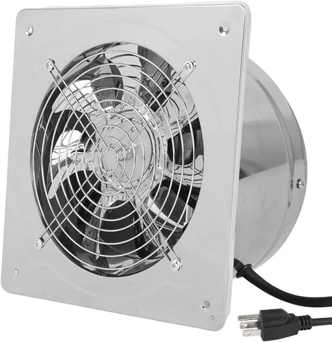 Miniatura 8 de Ventilador de escape de 10 pulgadas con enchufe, ventilador de ventilación a través de la pared de 1088CFM con motor de cobre puro ligero para Negro