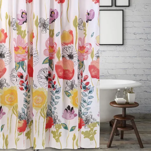 Greenland Home Fashions Fabric Sensations Cortina de Ducha, Decoración Elegante para el Baño, Lavable a Máquina, 72 pulgadas x 72 pulgadas, Sueño de
