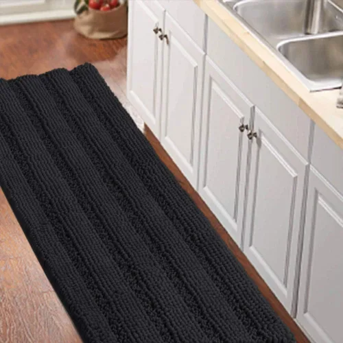 Miniatura 147 de Turquoize Alfombras de Baño de Chenilla Peludas Alfombra de Baño Antideslizante Gruesas Alfombras Peludas para Baño Chenilla Juego de Alfombra