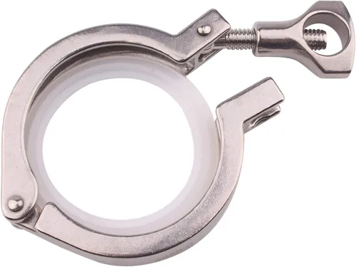 Miniatura 2 de DERNORD Acero inoxidable 304 Single Pin Heavy Duty Tri-Clamp con tuerca de ala para virola TC con 1 junta de silicona