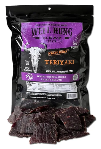 Miniatura 13 de Well Hung Meats Paquete de Muestra de 8 Unidades Carne Seca Artesanal de Res 8x2oz Bolsas Resellables