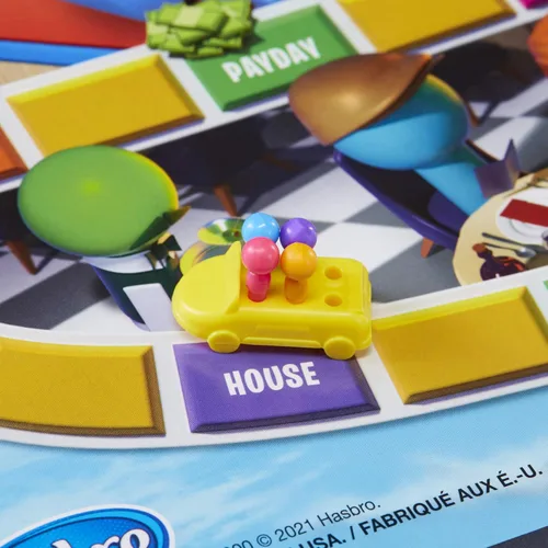 Miniatura 7 de Juego de mesa The Game of Life, juegos familiares para niños de 8 años en adelante, las clavijas vienen en 6 colores, juegos de mesa familiares