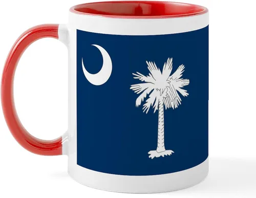 Miniatura 34 de CafePress Taza de café de cerámica de 11 oz (11.0 fl oz) de la bandera de Carolina del Sur Taza con la bandera de Carolina del Sur
