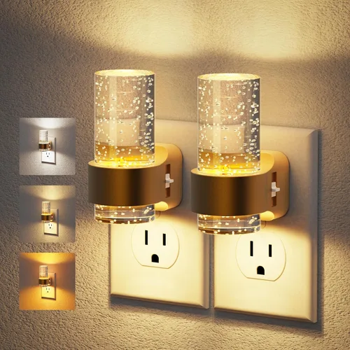 Miniatura 26 de JandCase Luz Nocturna de Vela, Luces Nocturnas que se Enchufan a la Pared, Blanco Suave 3000K, Brillo Ajustable 0-100LM, Sensor de Anochecer a