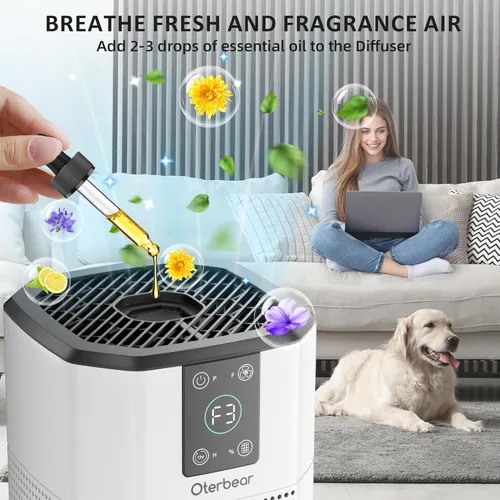 Miniatura 4 de Purificadores de aire para dormitorio y hogar de hasta 1350 pies cuadrados, Oterbear limpiador de aire para habitación con filtro HEPA H13 verdadero