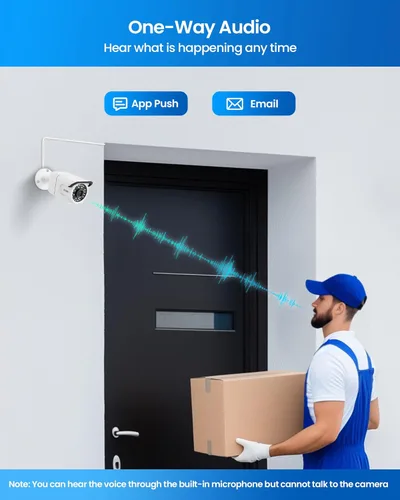 Miniatura 5 de ZOSI Sistema de cámara de seguridad PoE de 32 canales 4K, 12 cámaras interiores y exteriores de 8 MP con audio, detección de persona/vehículo