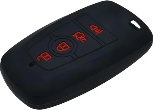 Miniatura 4 de 2 fundas de silicona para llavero de 4 botones, funda para control remoto, sin llave, protector de goma compatible con Ford Fusion Edge Expedition