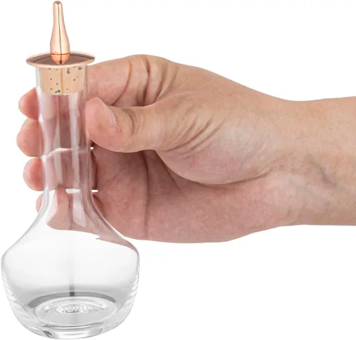 Miniatura 10 de Restaurantware Bar Lux - Botella amarga de 3.5 onzas, 1 vaso amargo de grado profesional, con tapa Dasher chapada en cobre para cócteles o postres