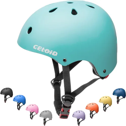 Miniatura 18 de Casco de bicicleta para niños, cascos de patineta para niños de 2 a 3 a 5 a 8 a 14 años, ajustable, multideporte, bicicleta, patinaje, fútbol