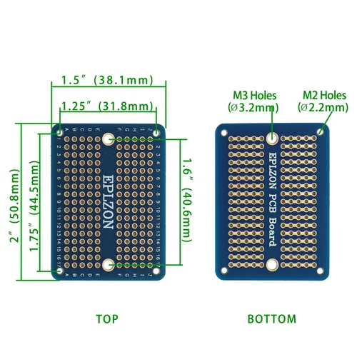 Miniatura 5 de Protoboard Soldable PCB Placa de Circuito Impreso Chapada en Oro para Proyectos de Electrónica DIY Aplicable a Proyectos de Soldadura Arduino Varios
