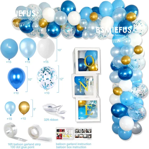 Miniatura 3 de Decoraciones de Primer Cumpleaños para Niño, Decoraciones de Primer Cumpleaños para Niño, Suministros de Fiesta de Primer Cumpleaños para Bebé