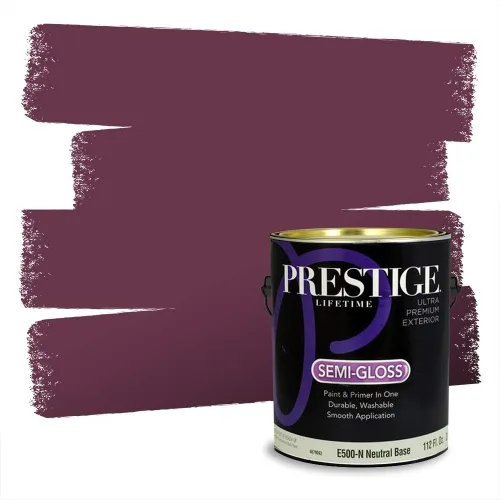 Miniatura 641 de Prestige Paints Pintura exterior e imprimación en uno, 1 galón, plano, coincidencia comparable de Valspar* Amber Rose*
