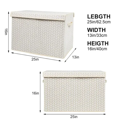 Miniatura 4 de Mayniu Caja de almacenamiento de juguetes tipo baúl para niños con tapa, organizador resistente de juguetes para niños, niñas, niños, sala de estar