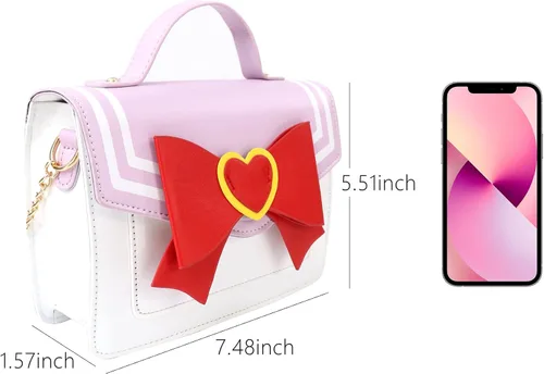 Miniatura 2 de PROCOS Bolsos de mujer Kawaii Anime Sailor Cosplay PU Bolso de cuero PU Cadena de lazo bandolera Bolso bandolera Bolso bandolera