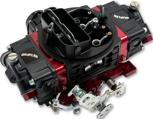 NUEVA TECNOLOGÍA DE COMBUSTIBLE RÁPIDO BRAWLER STREET CARBURADOR, ACABADO NEGRO BILLET ROJO, SECUNDARIOS MECÁNICOS, 750 CFM, MODELO 4150, COMPATIBLE