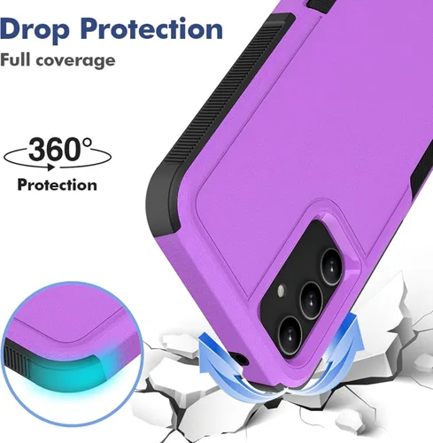 Miniatura 121 de Jeylly Compatible con Samsung Galaxy A22 5G Funda, Funda Samsung A22 5G con 2pcs protectores de pantalla de vidrio templado