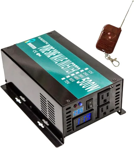 WZRELB inversor de corriente solar pura de la onda sinusoidal de 500W 24V 120V con el interruptor teledirigido