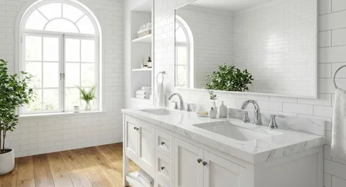 Miniatura 3 de Lava Odoro BF405-C - Grifo de baño cromado de 8 pulgadas, grifo de baño de 3 agujeros, 2 asas, grifo de lavabo de baño moderno, grifo de tocador
