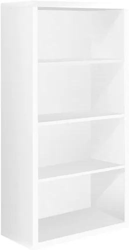 Miniatura 7 de Monarch Specialties Estantería resistente con 3 estantes ajustables para libros, 48 pulgadas de alto (marrón)